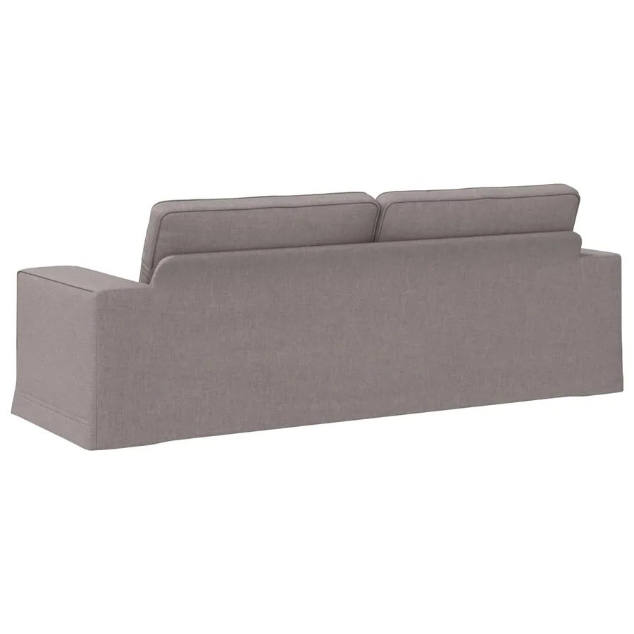 Canapé Taupe 222 x 80 x 82 cm tissu - 6