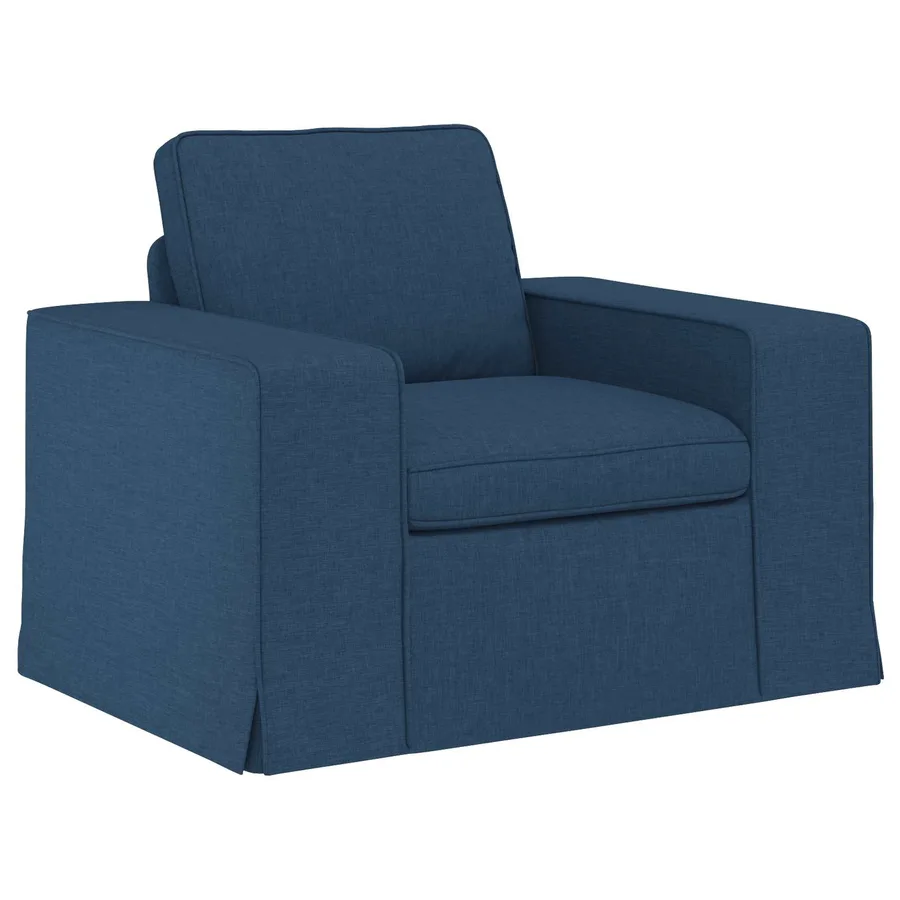 Ensemble de Canapés 2 pcs Bleu 182 x 80 x 82 cm tissu - 4