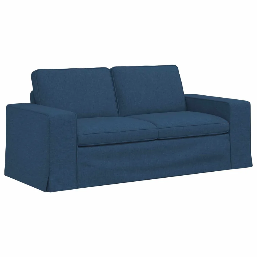 Ensemble de Canapés 2 pcs Bleu 182 x 80 x 82 cm tissu - 5