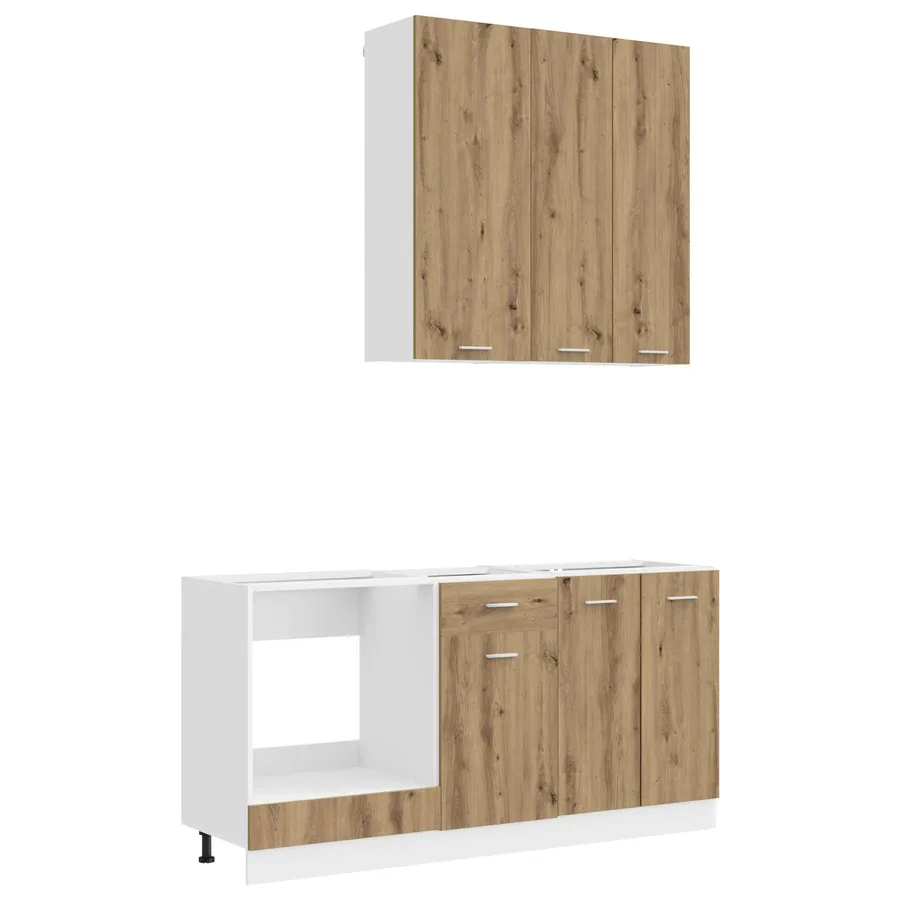 Unité de cuisine LYON 5 pcs Chêne artisanal Bois d'ingénierie - 2