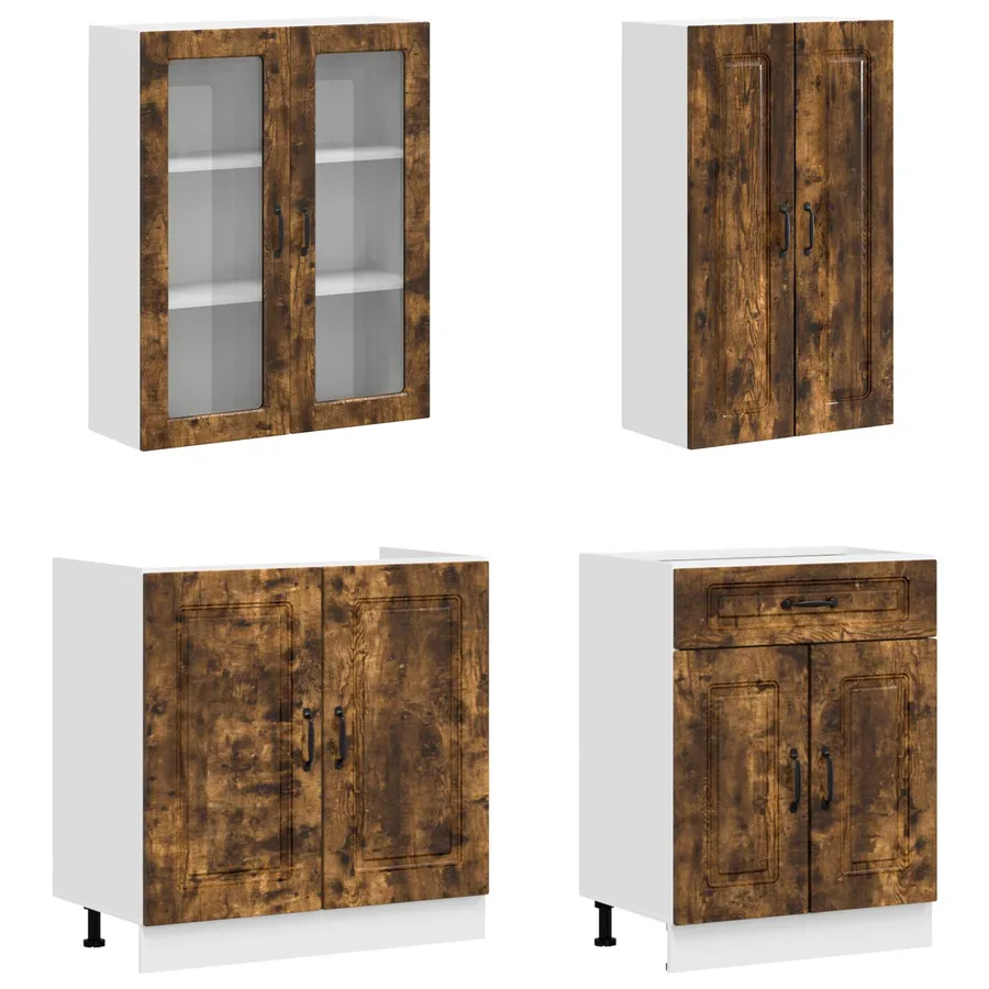 Unité de cuisine KALMAR 8 pcs Chêne fumé Bois d'ingénierie - 3