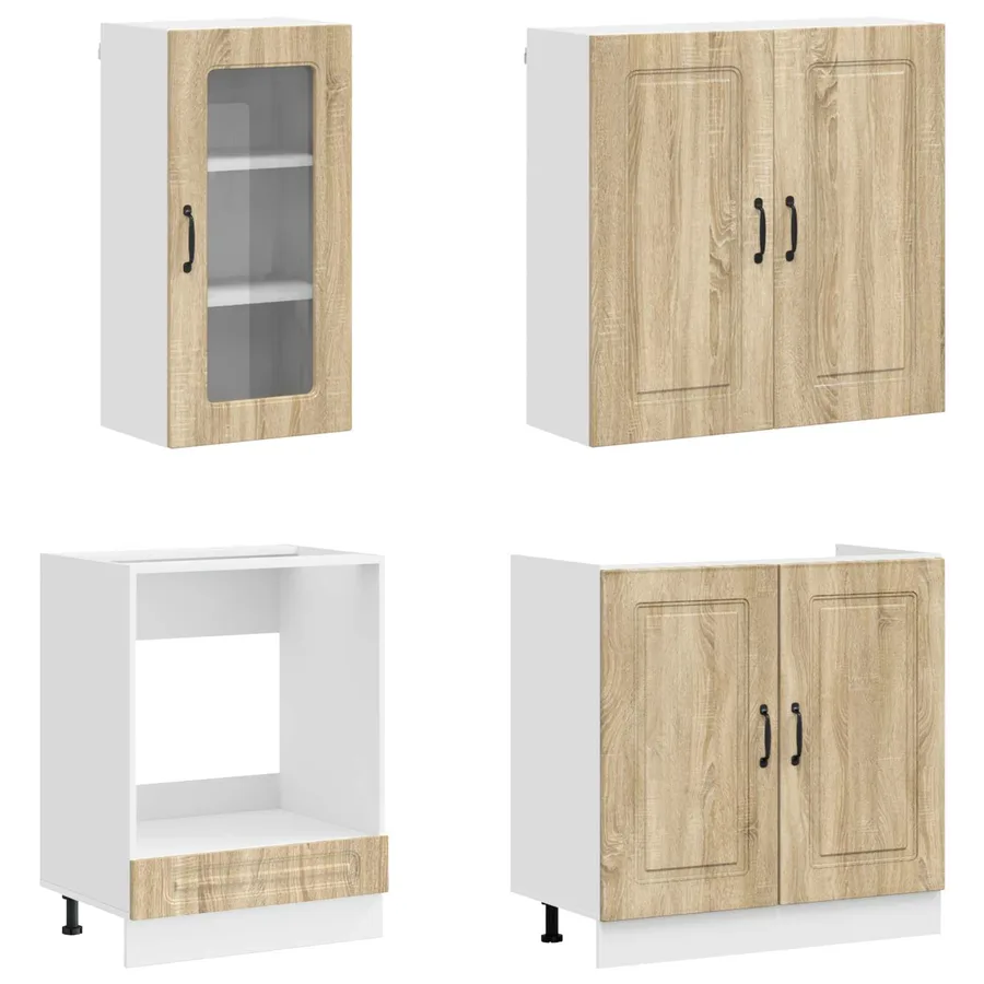 Unité de cuisine KALMAR 8 pcs Chêne Sonoma Bois d'ingénierie - 3