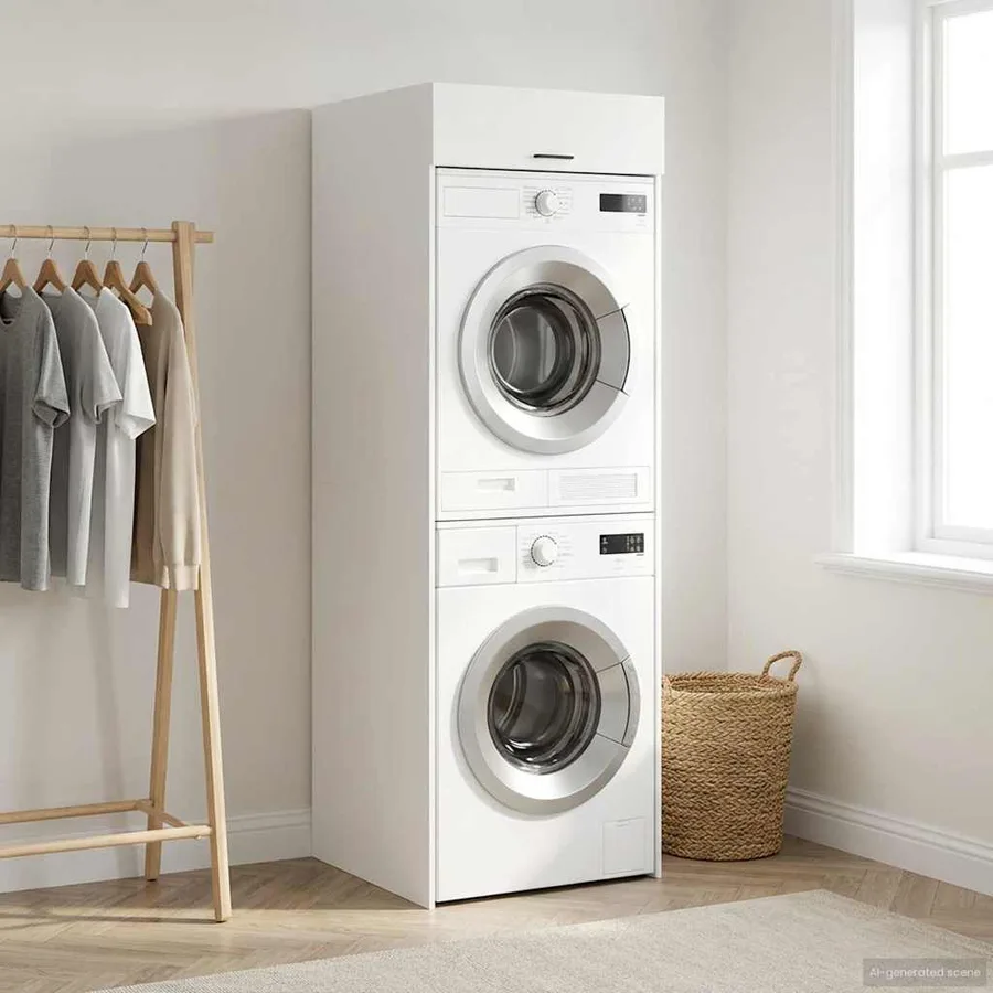 Armoire pour machine à laver Blanc 67,5 x 68 x 200 cm - 4