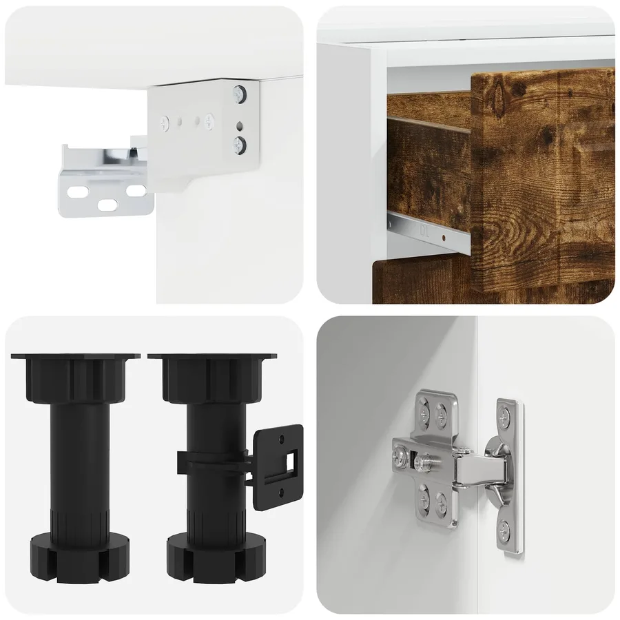 Unité de cuisine PORTO 4 pcs Chêne fumé Bois d'ingénierie - 4