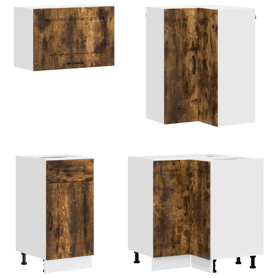 Unité de cuisine KALMAR 8 pcs Chêne fumé Bois d'ingénierie - 4