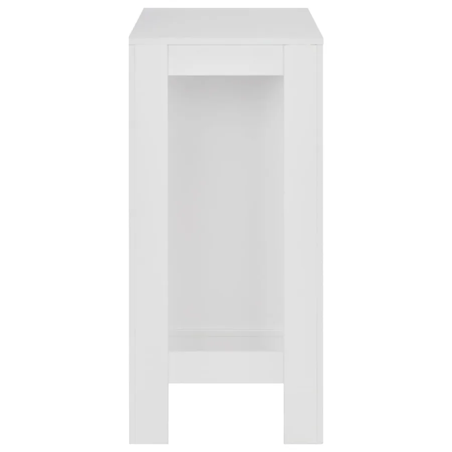 Table de bar avec étagère Blanc 110x50x103 cm - 4