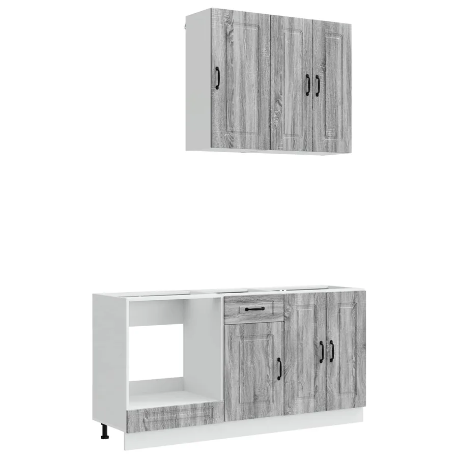 Unité de cuisine KALMAR 5 pcs Sonoma gris Bois d'ingénierie - 2