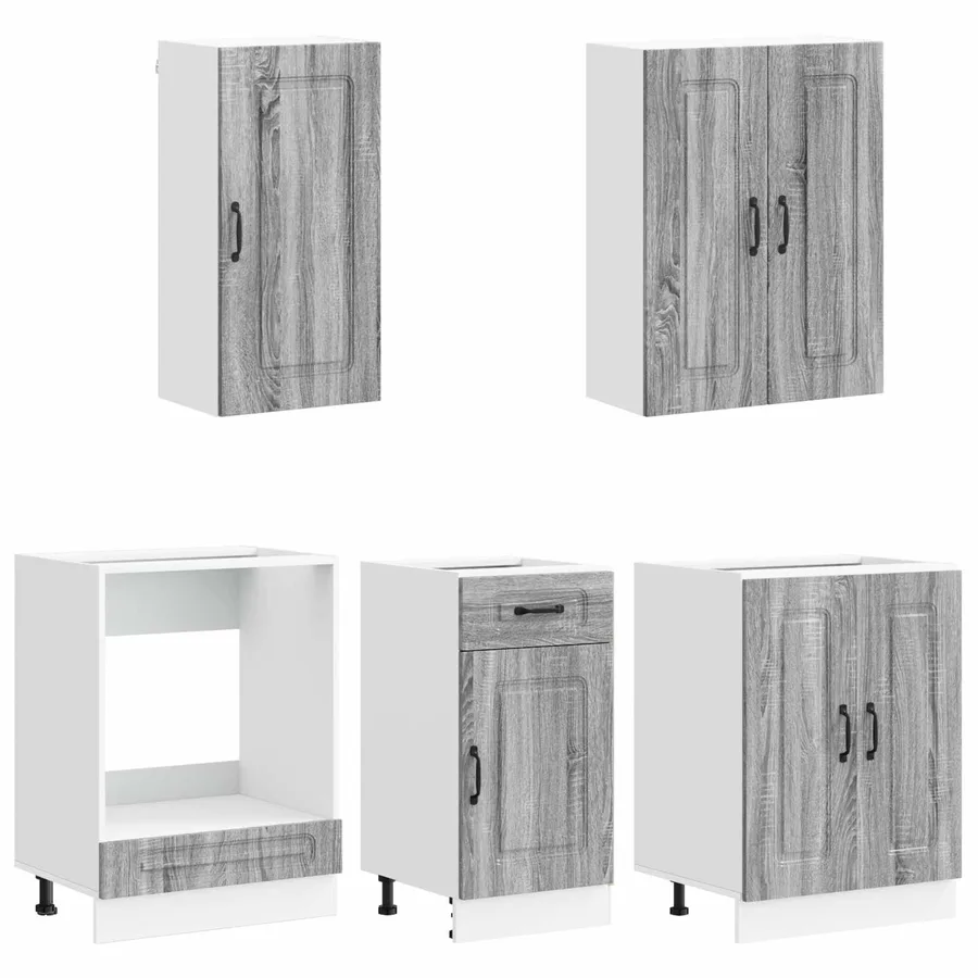 Unité de cuisine KALMAR 5 pcs Sonoma gris Bois d'ingénierie - 3