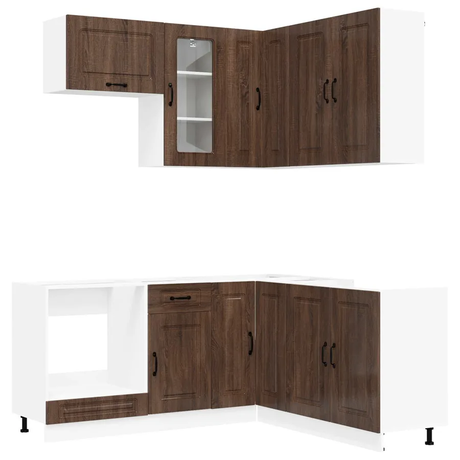Unité de cuisine KALMAR 8 pcs Chêne brun Bois d'ingénierie - 2