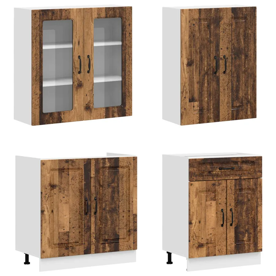 Unité de cuisine KALMAR 8 pcs Bois ancien Bois d'ingénierie - 3
