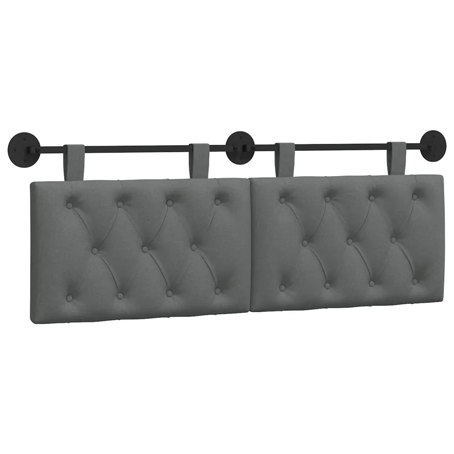 Tête de lit suspendue Gris foncé Tissu - 2