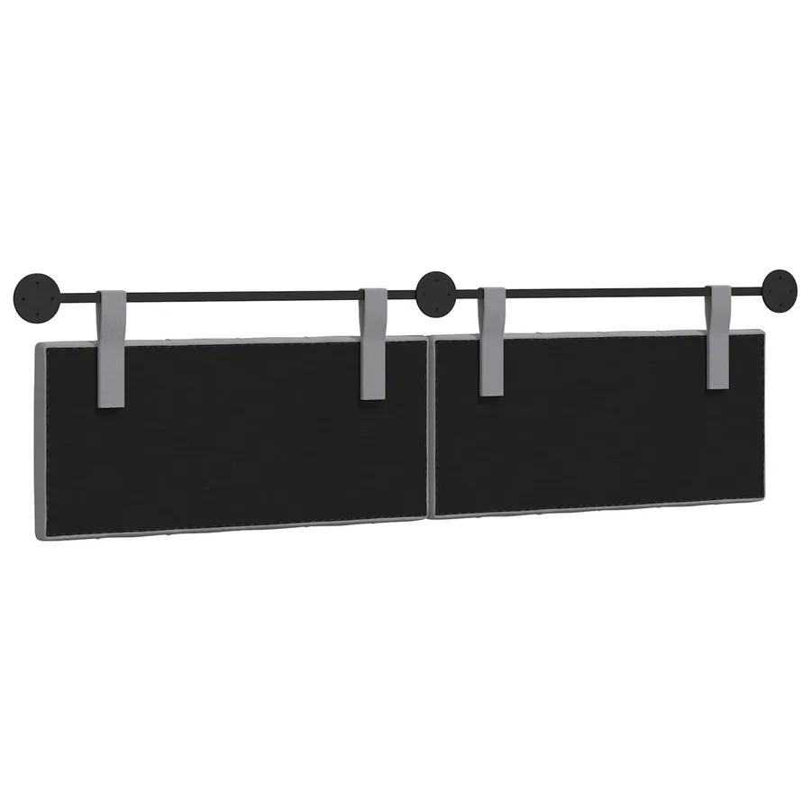 Tête de lit suspendue Gris clair Tissu - 7