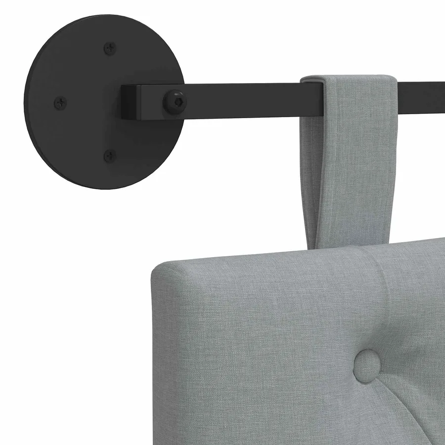 Tête de lit suspendue Gris clair Tissu - 9