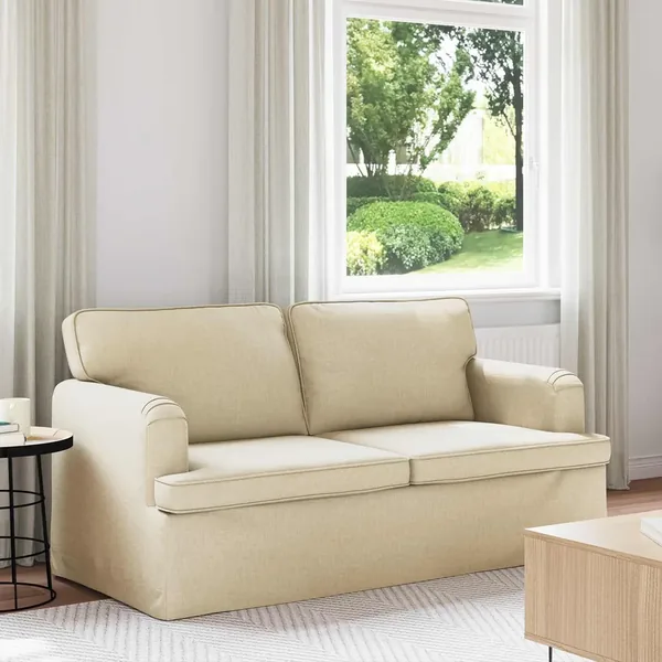 Canapé Crème 162 x 80 x 85 cm tissu