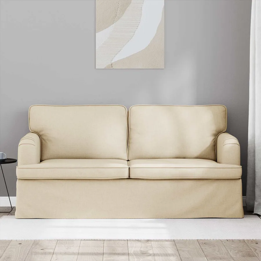 Canapé Crème 162 x 80 x 85 cm tissu - 3