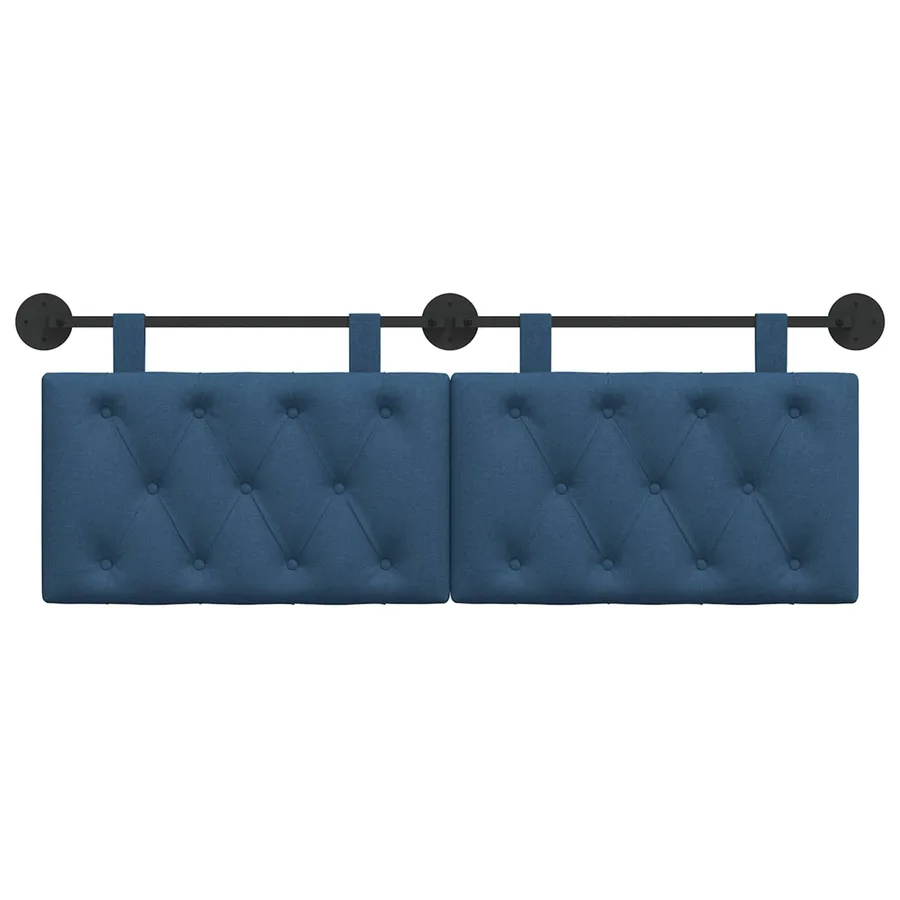 Tête de lit suspendue Bleu Tissu - 5