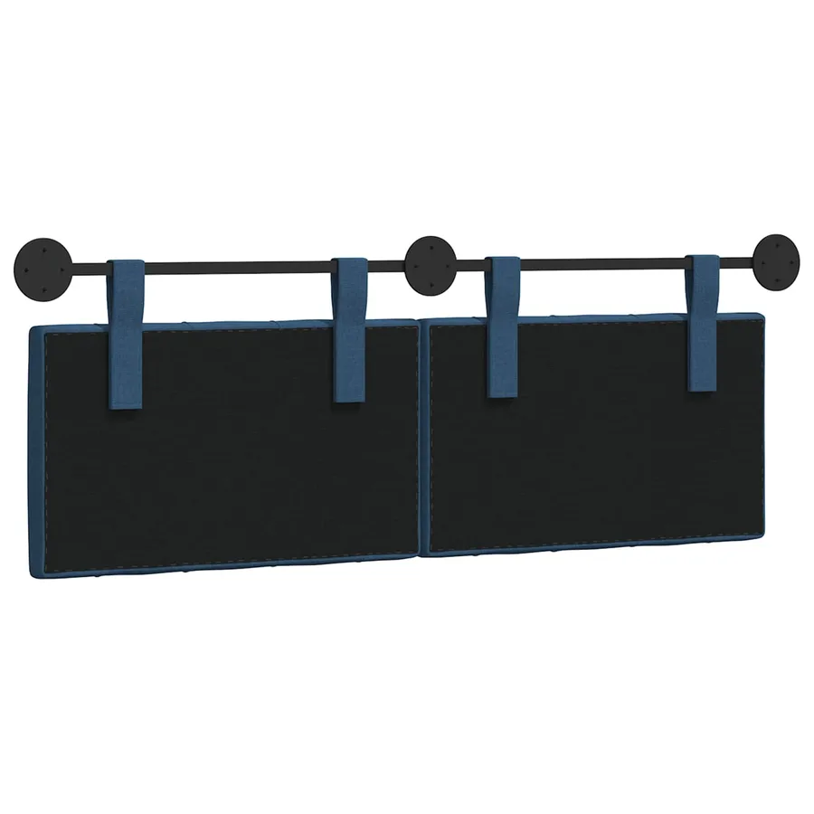 Tête de lit suspendue Bleu Tissu - 7