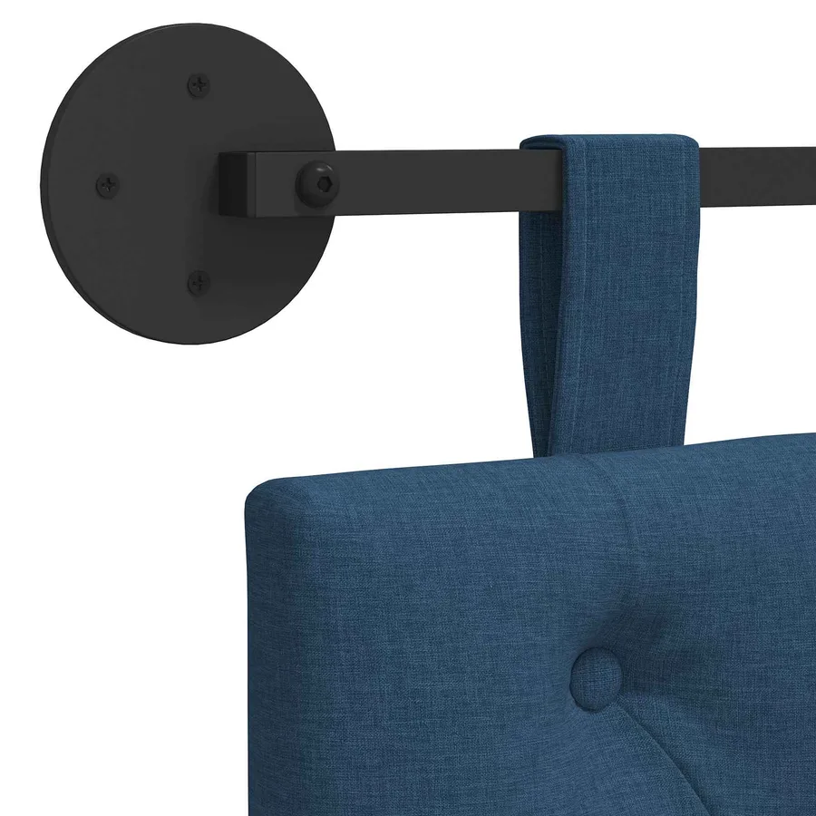 Tête de lit suspendue Bleu Tissu - 9
