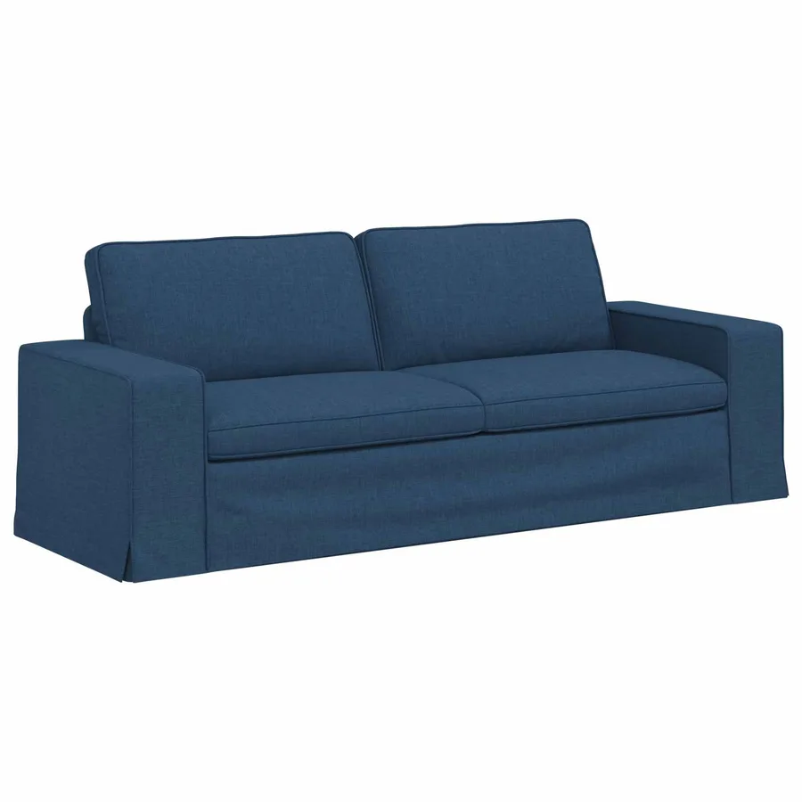 Canapé Bleu 222 x 80 x 82 cm tissu - 2