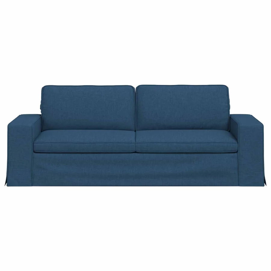 Canapé Bleu 222 x 80 x 82 cm tissu - 4