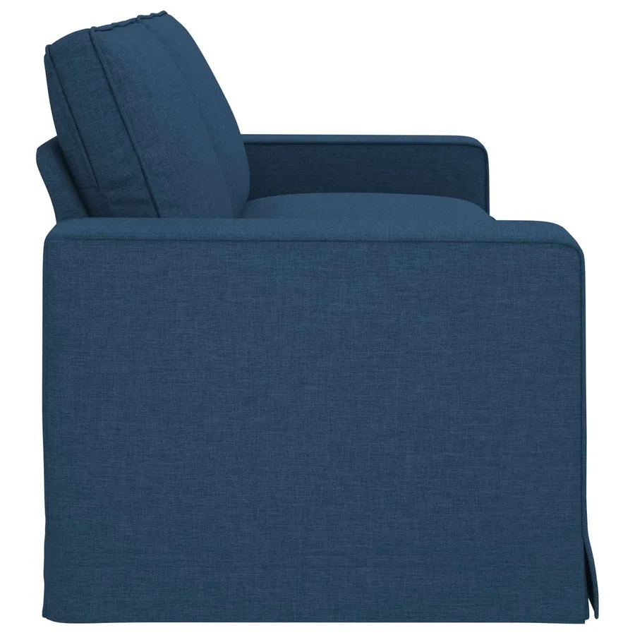 Canapé Bleu 222 x 80 x 82 cm tissu - 5
