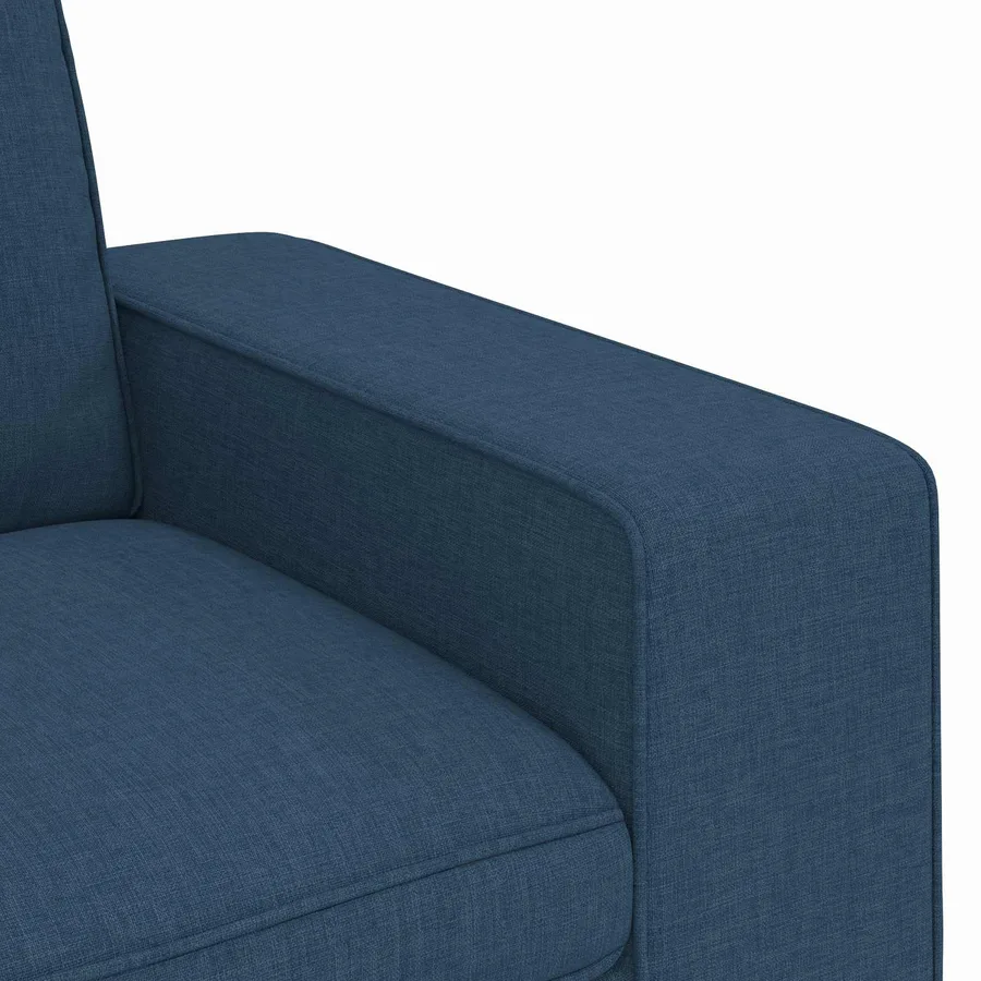 Canapé Bleu 222 x 80 x 82 cm tissu - 7