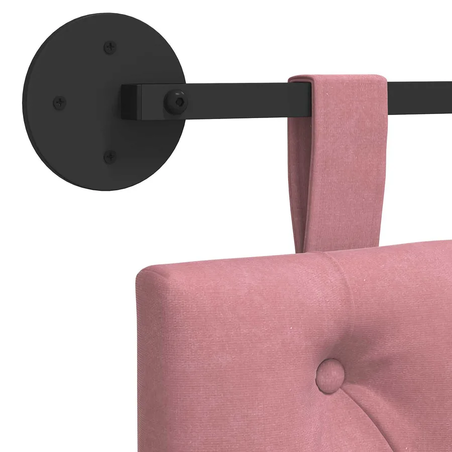 Tête de lit suspendue Avec lumière LED Rose Velours - 9
