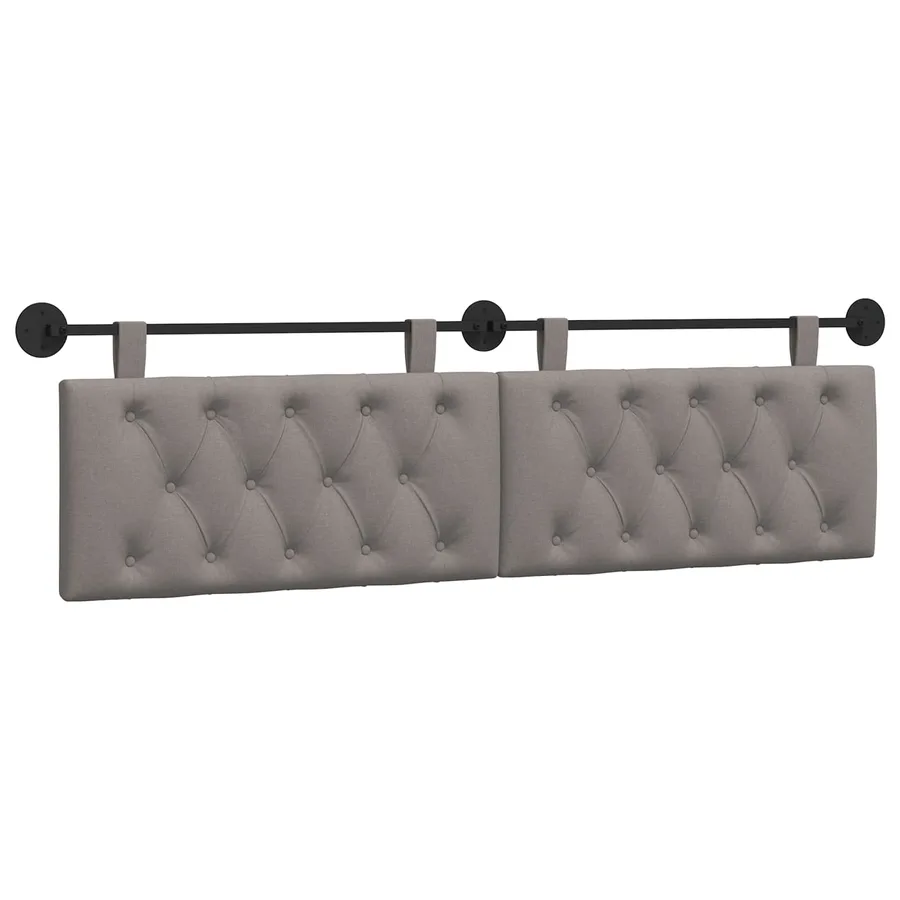 Tête de lit suspendue Taupe Tissu - 2