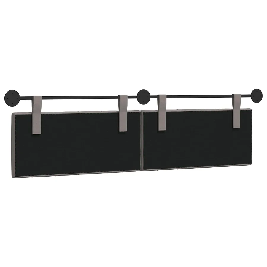 Tête de lit suspendue Taupe Tissu - 7