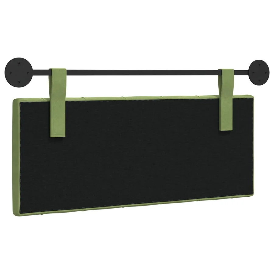 Tête de lit suspendue Avec lumière LED Vert clair Velours - 7