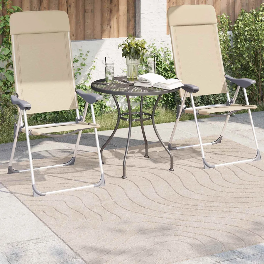 Tapis de surface Carré PALMERAS Beige 120 x 120 cm Polyester - 3