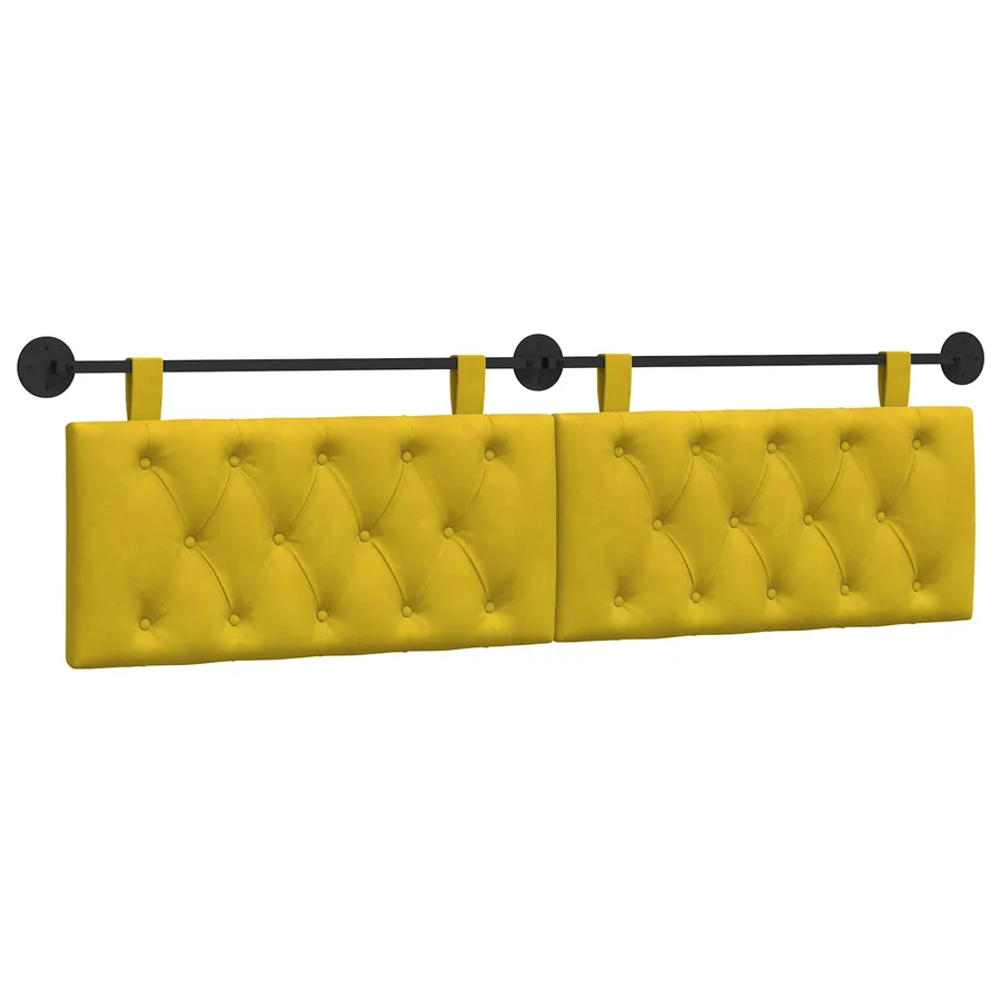 Tête de lit suspendue Avec lumière LED Jaune Velours - 2