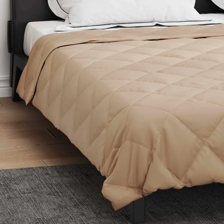 Duvet complet toute l'année Taupe 200 x 220 cm Microfibre - 4