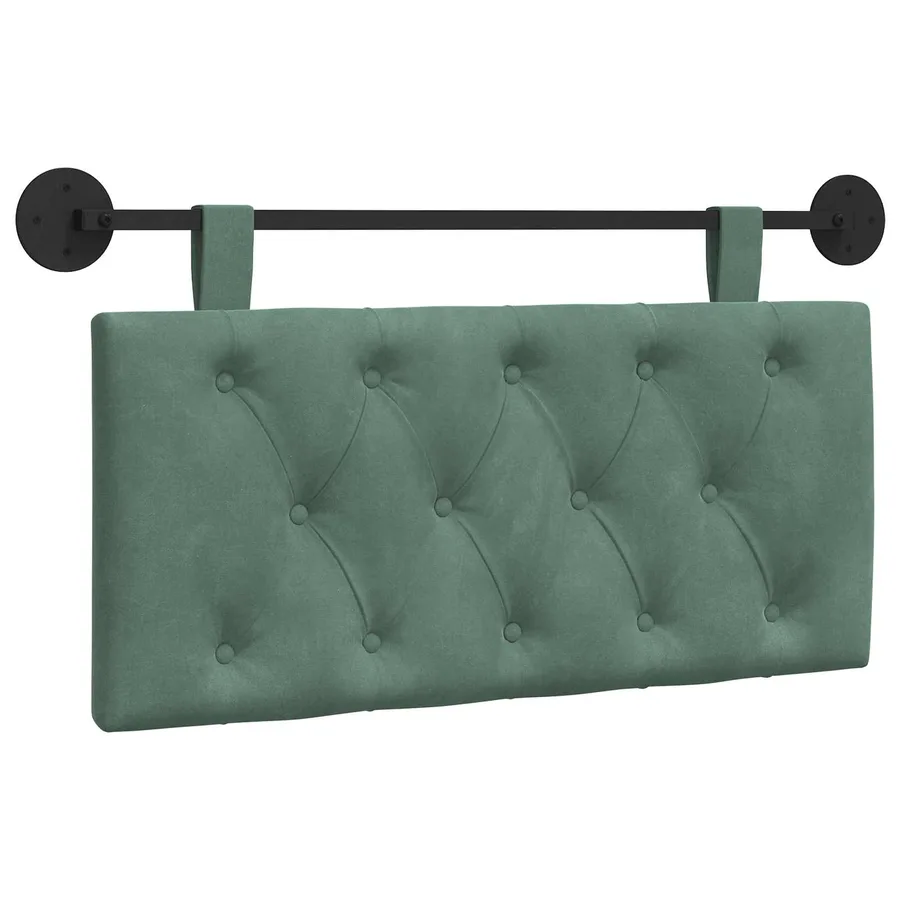 Tête de lit suspendue Avec lumière LED Vert Mer Velours - 2