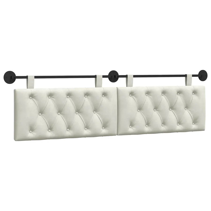Tête de lit suspendue Avec lumière LED Crème Velours - 2