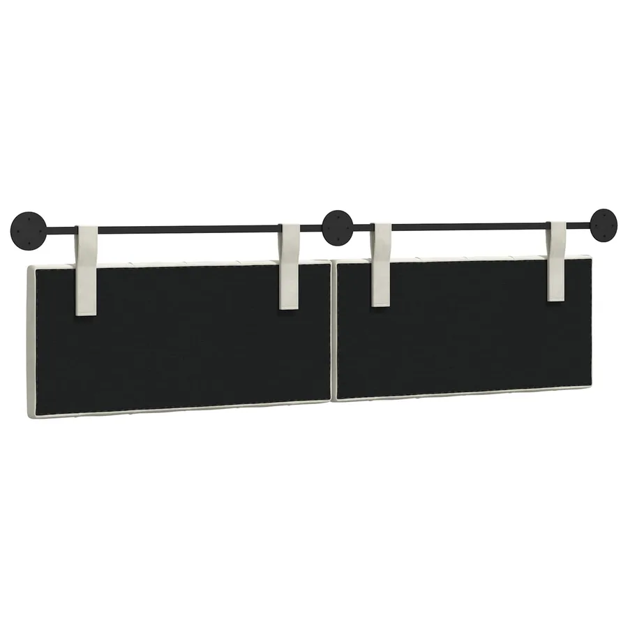 Tête de lit suspendue Avec lumière LED Crème Velours - 7