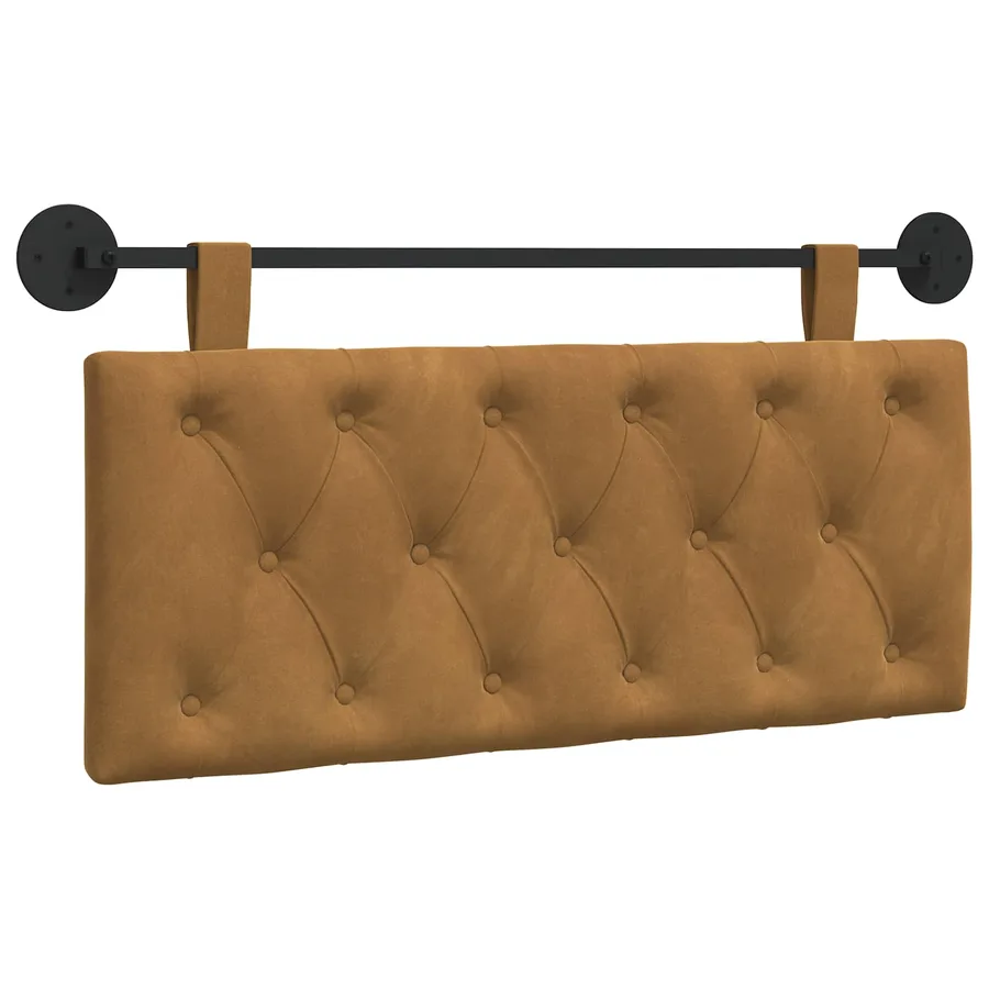 Tête de lit suspendue Avec lumière LED Marron Velours - 2