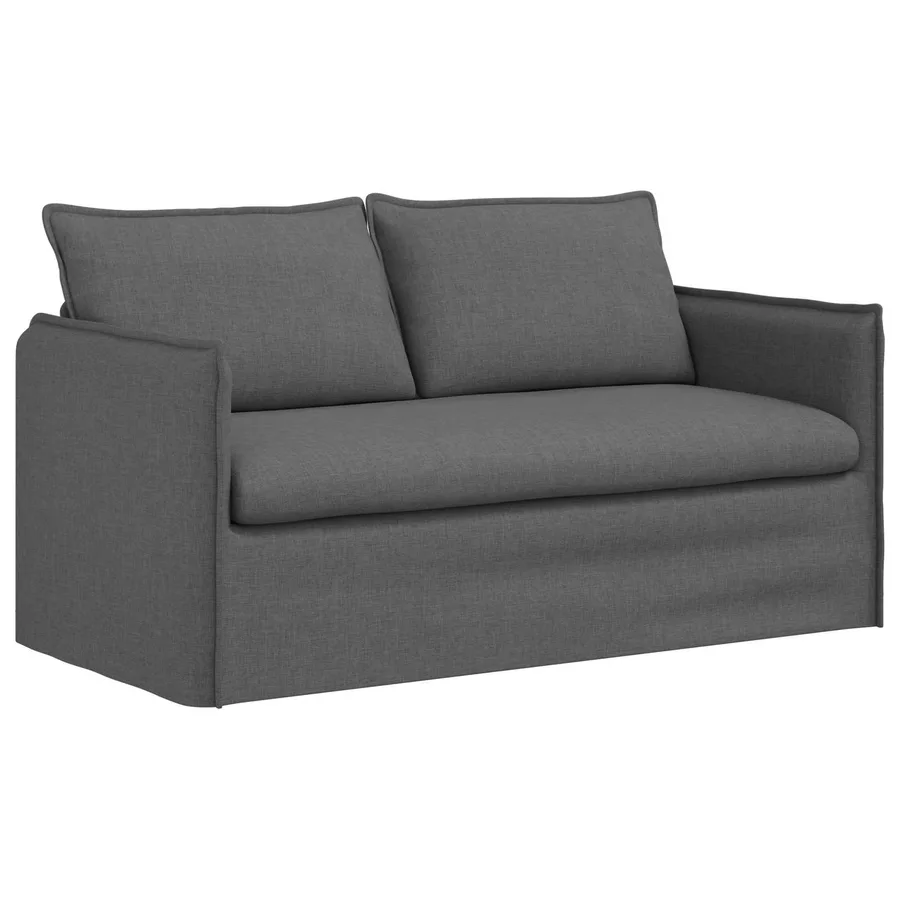 Canapé Gris foncé 156 x 82 x 85 cm tissu - 2