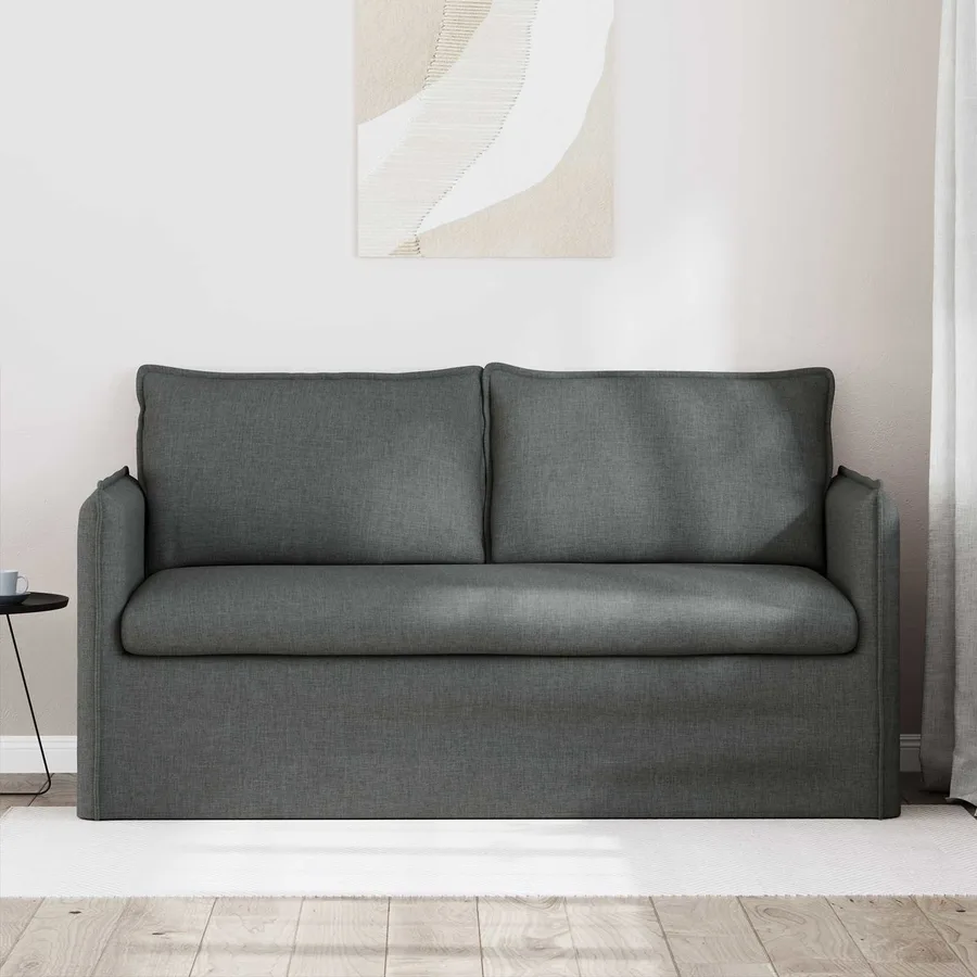 Canapé Gris foncé 156 x 82 x 85 cm tissu - 3