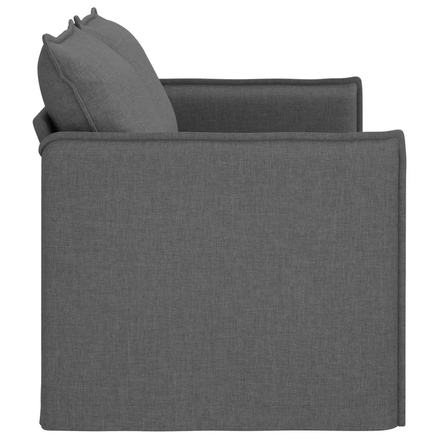 Canapé Gris foncé 156 x 82 x 85 cm tissu - 5