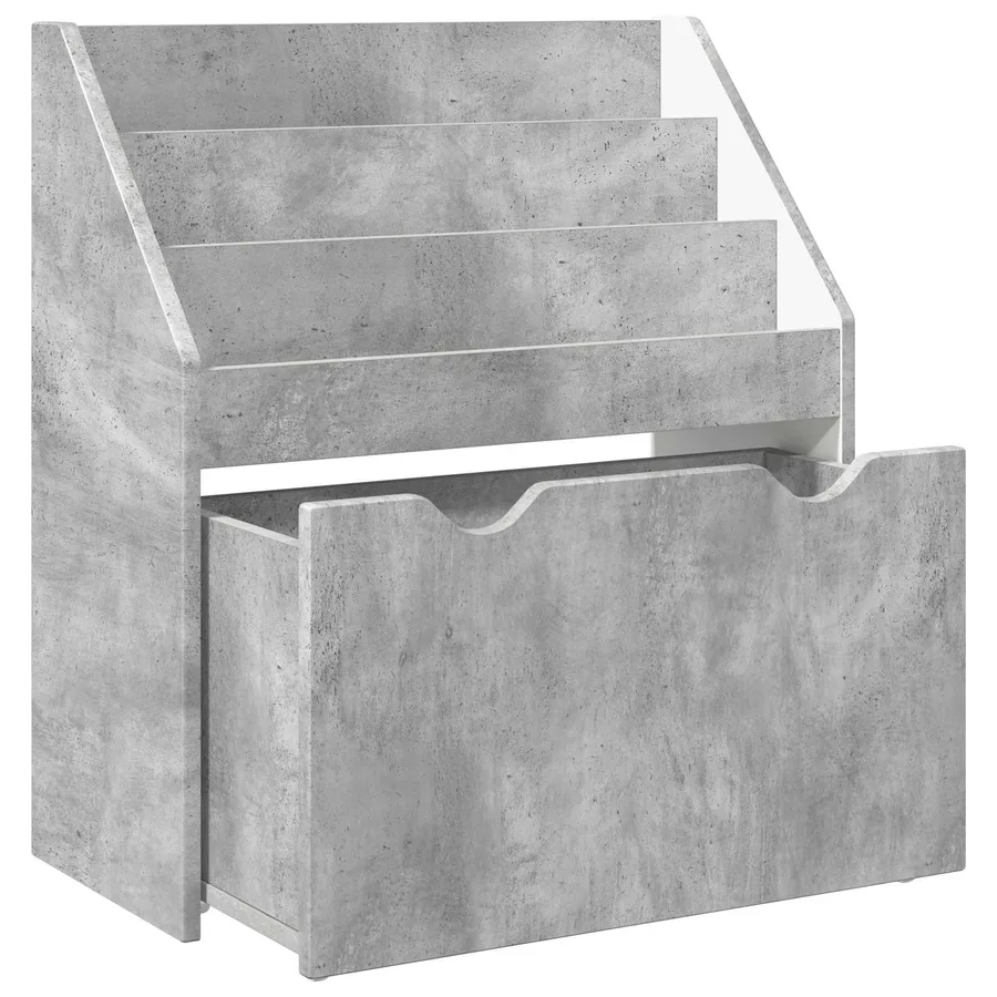Bibliothèque pour enfants Gris béton 60 x 29,5 x 69 cm - 6