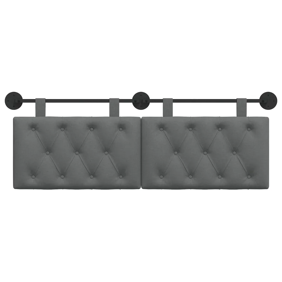 Tête de lit suspendue Gris foncé Tissu - 5