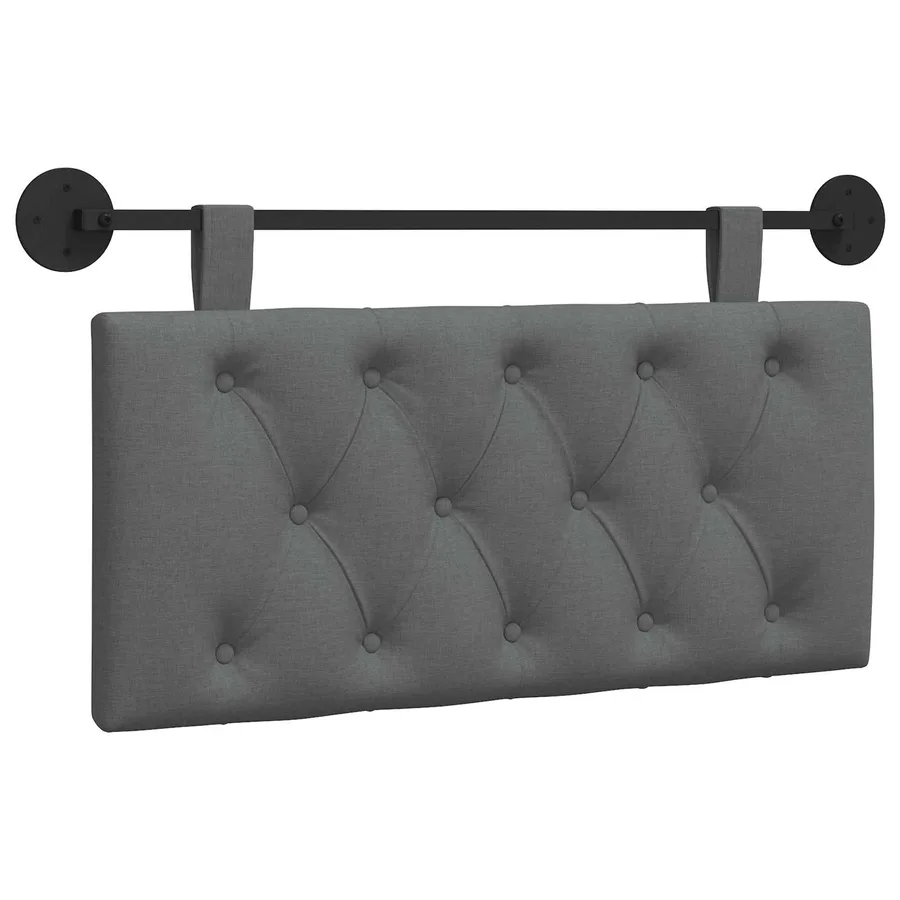 Tête de lit suspendue Gris foncé Tissu - 2