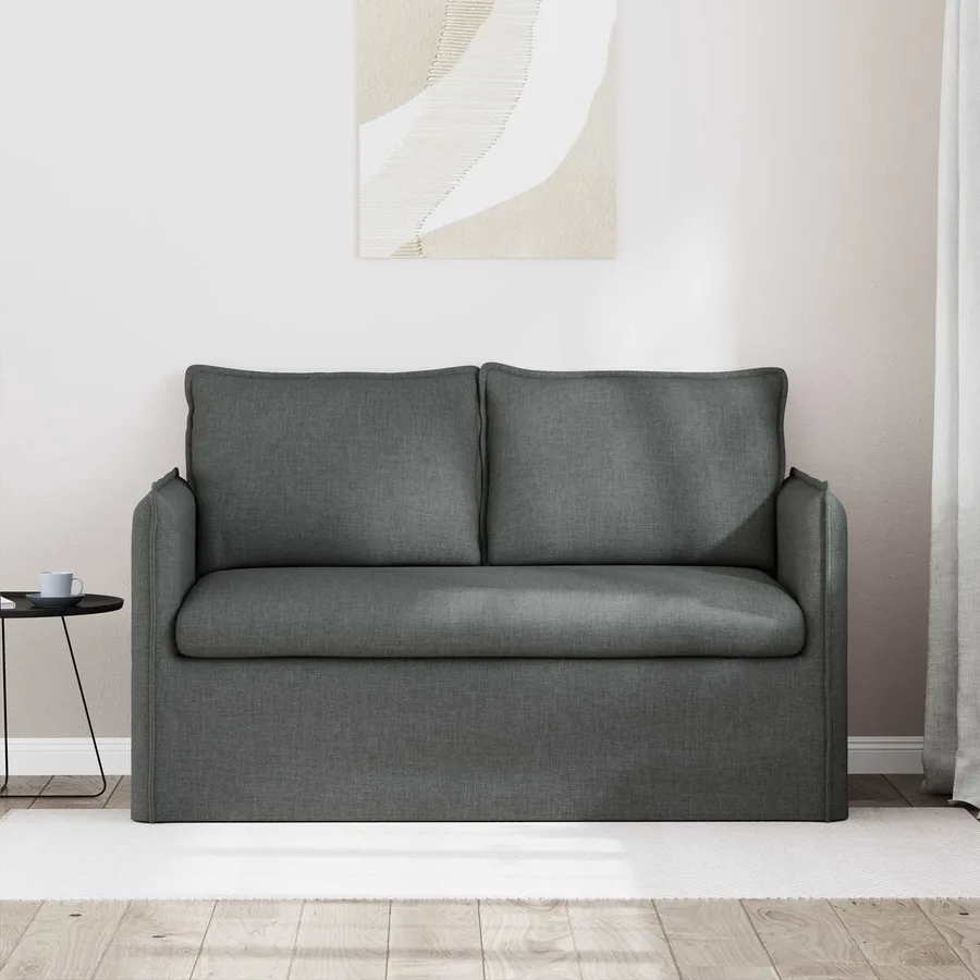 Canapé Gris foncé 136 x 82 x 85 cm tissu - 3