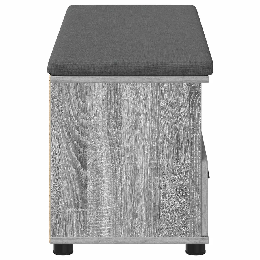 Banc d'entrée avec coussin Gris Sonoma 100 x 38 x 46 cm - 7