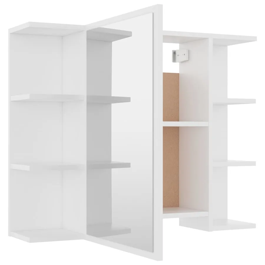 Ensemble de meubles de bain 3 pcs Blanc Bois d'ingénierie - 5