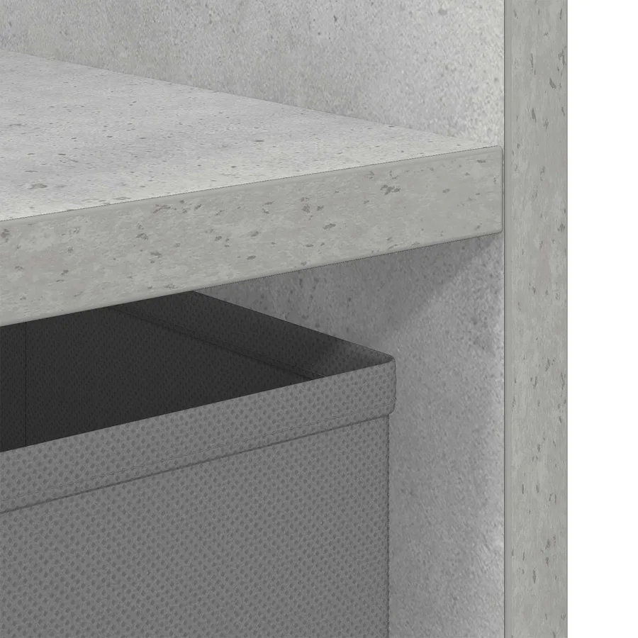 Table de chevet 2 pcs Gris béton 30,5 x 27 x 59,5 cm - 8