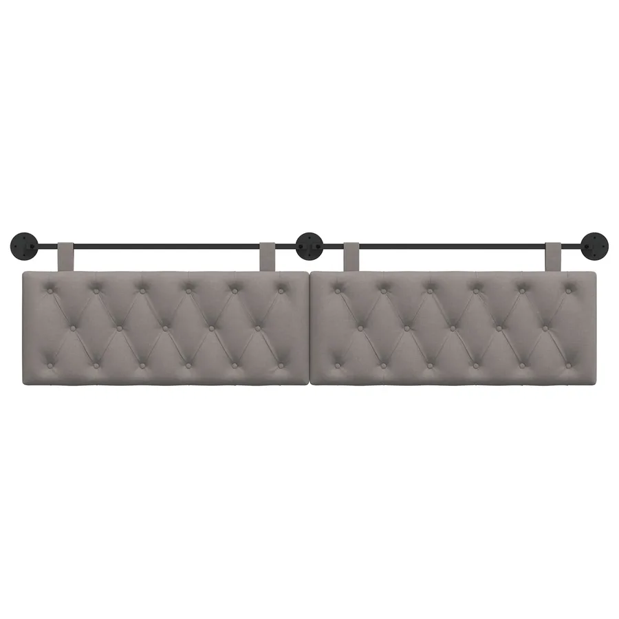 Tête de lit suspendue Taupe Tissu - 5