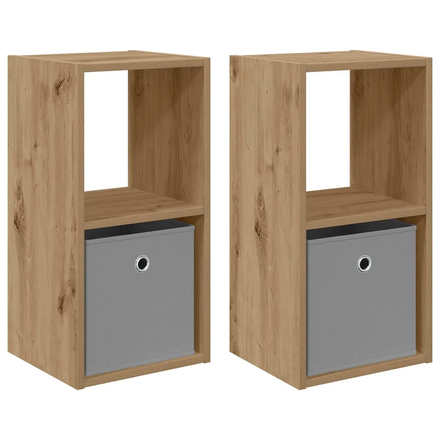 Table de chevet 2 pc Chêne artisanal 30,5 x 27 x 59,5 cm - 2