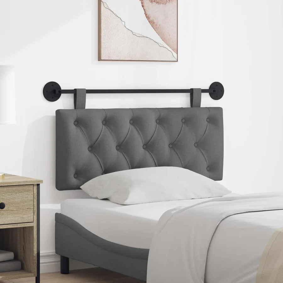 Tête de lit suspendue Gris foncé Tissu